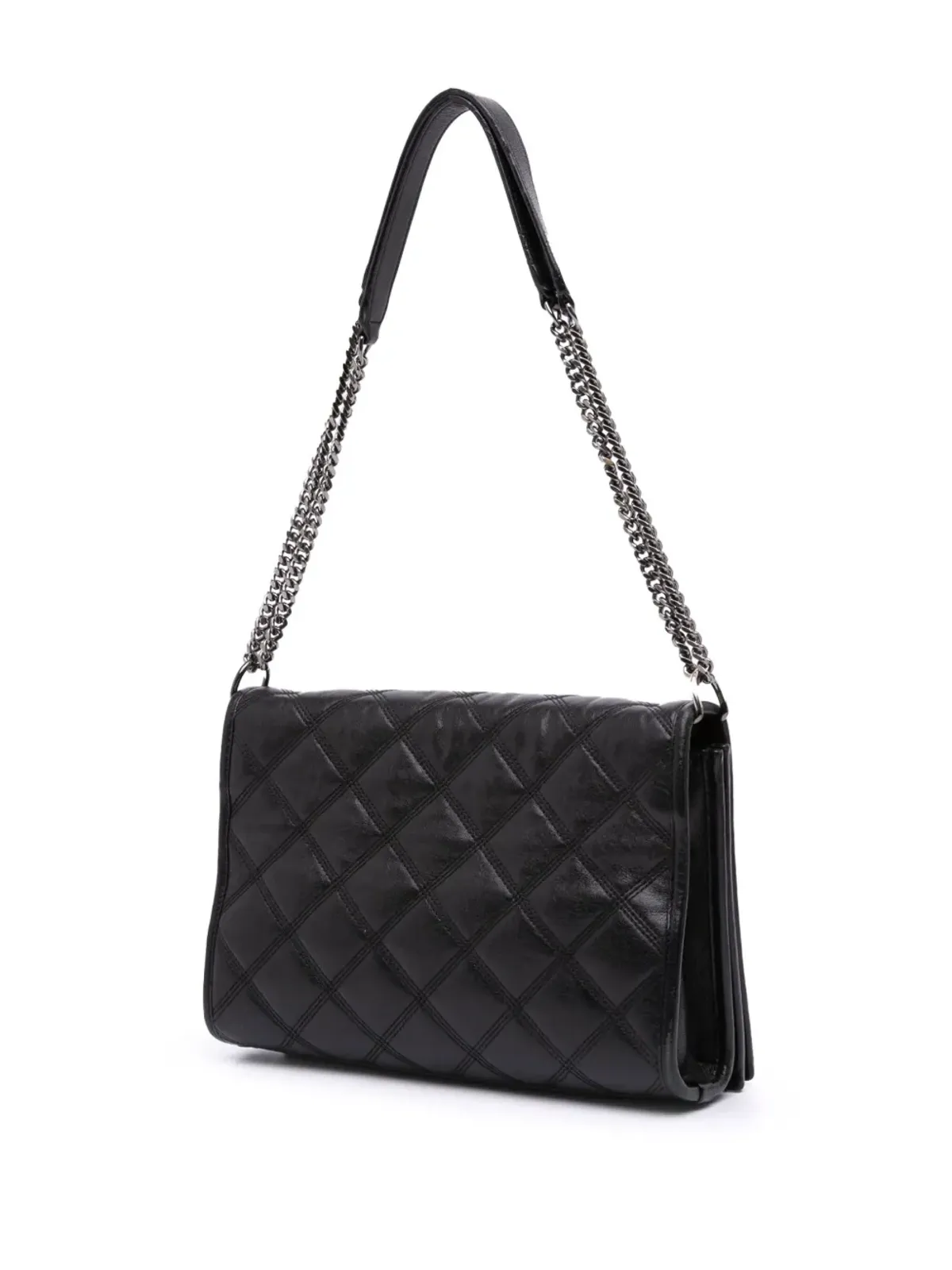 Saint Laurent Pre-Owned ミニ・キルテッド・ラムスキン Becky Chain ショルダーバッグ - ブラック - 画像3