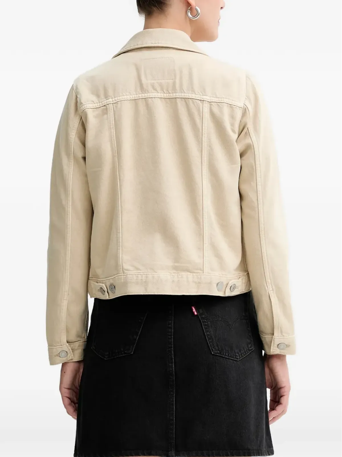 Levi's ボタン付きデニムジャケット ベージュ - 画像3
