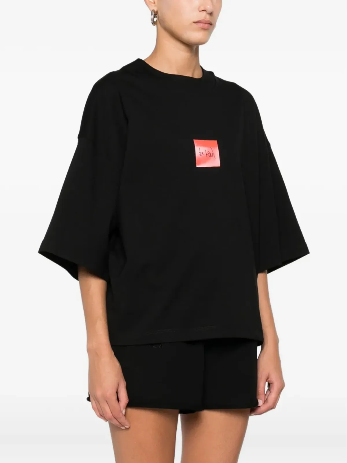 HAMZA ボックスロゴ クロップドTシャツ - 画像3