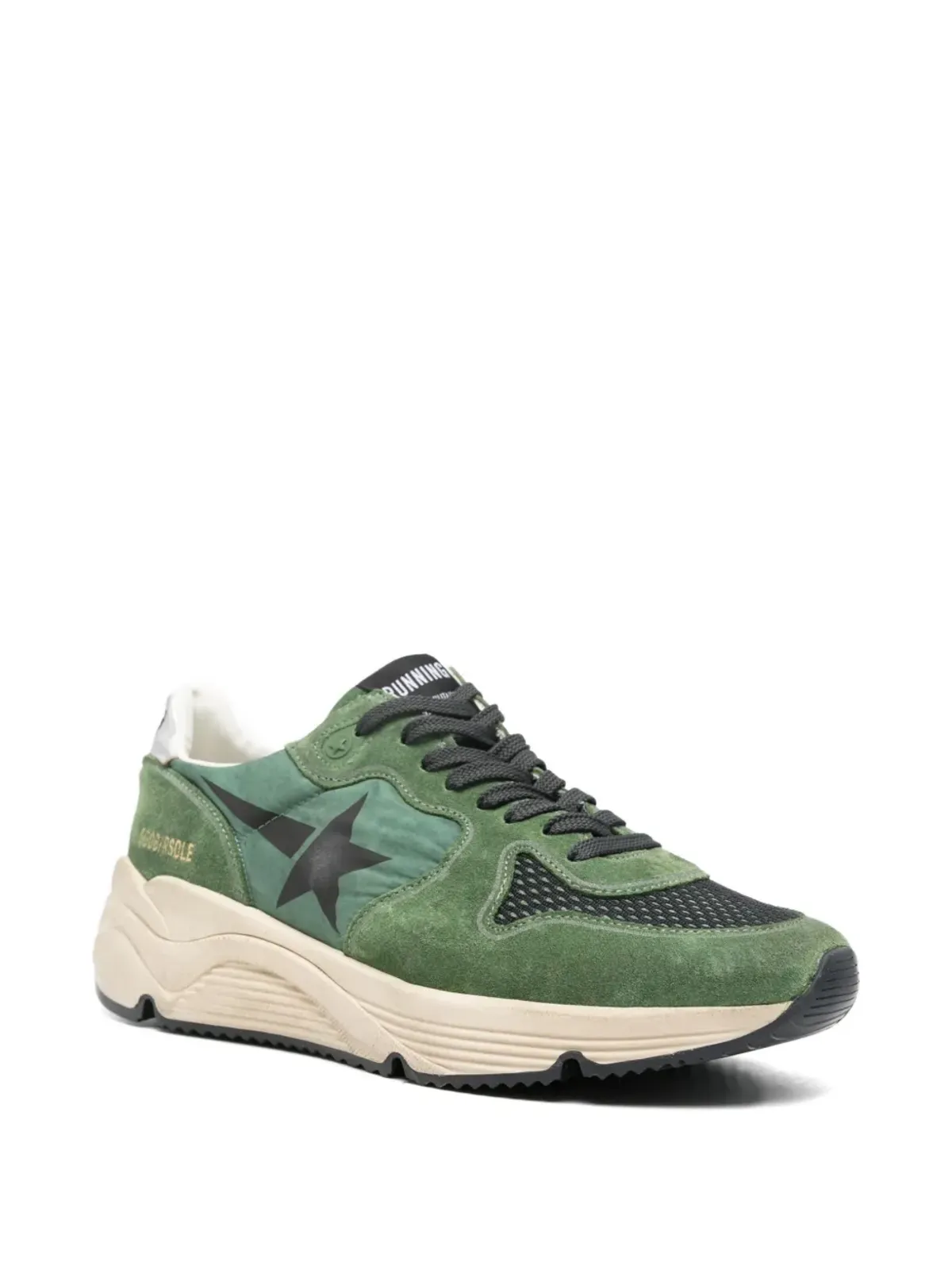 Golden Goose スター付き レザー ロー・トップ スニーカー - グリーン - 画像2