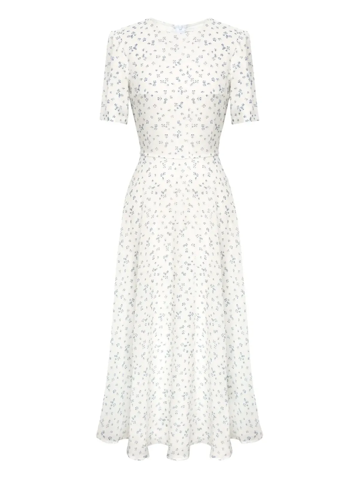 POST MERIDIEM ショートスリーブ フローラル ミディドレス - 画像1