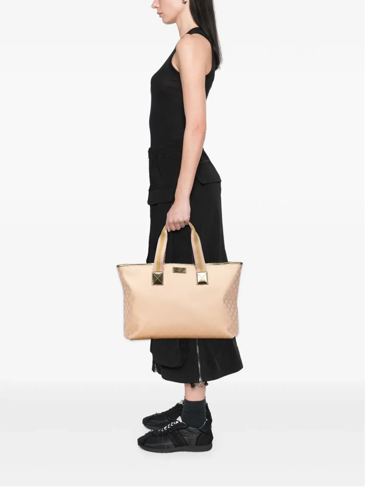 Gucci Pre-Owned 2000-2015 GG Canvas Web トートバッグ - ゴールド - 画像2