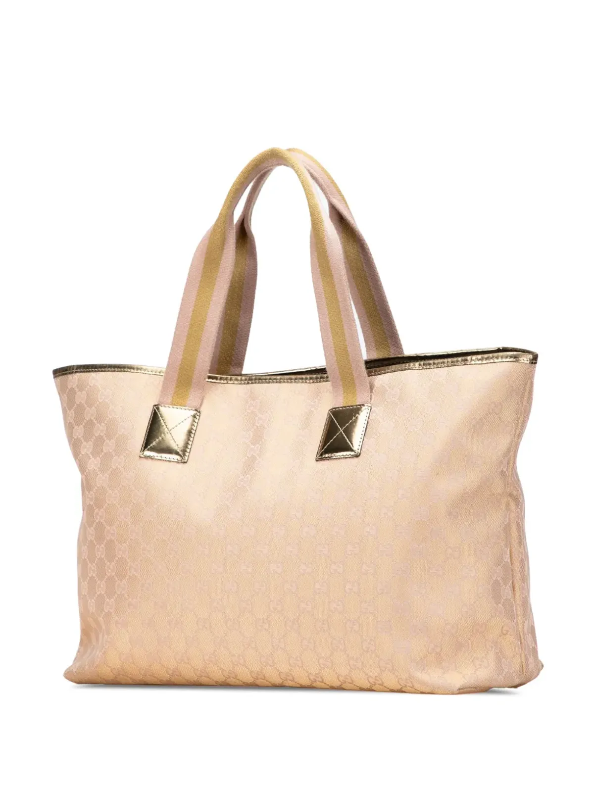Gucci Pre-Owned 2000-2015 GG Canvas Web トートバッグ - ゴールド - 画像3