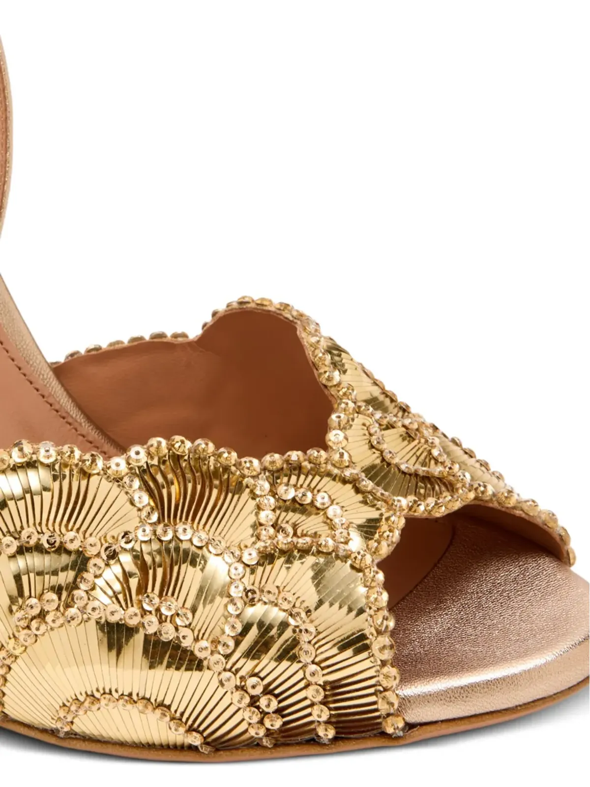 Aquazzura クリスタル装飾サンダル - 画像3
