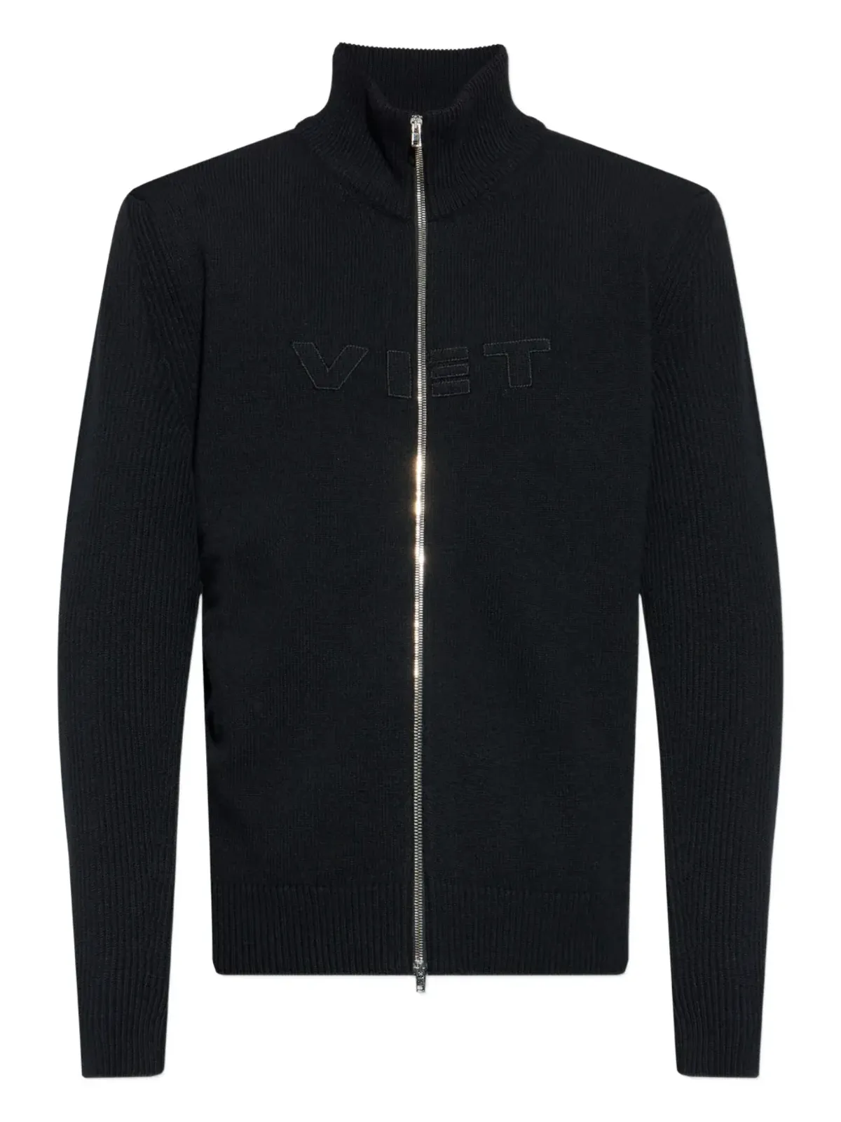 VETEMENTS リブ編みジップアップカーディガン - 画像1