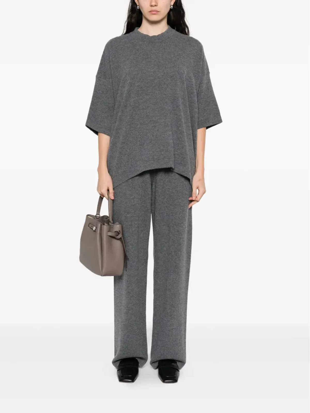 Mr. Mittens Mia round-neck short-sleeve T-shirt - Grey - 画像2