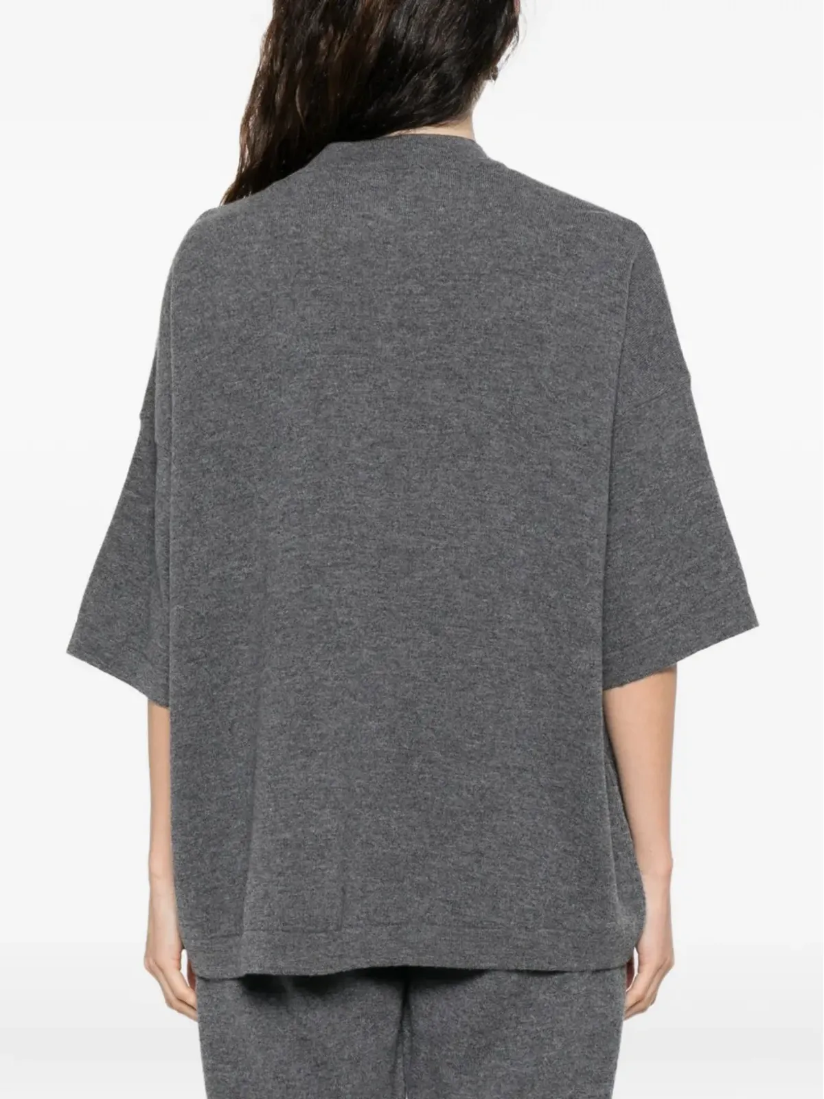 Mr. Mittens Mia round-neck short-sleeve T-shirt - Grey - 画像4