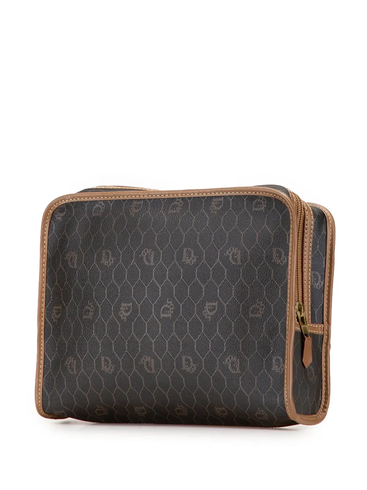 Christian Dior Pre-Owned 20世紀ハニカムコーテッドキャンバス クラッチバッグ - 画像3