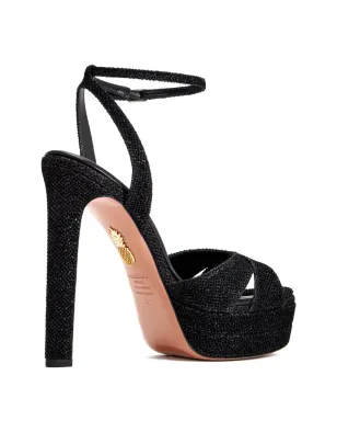 Aquazzura グリッター装飾サンダル ブラック - サムネイル4