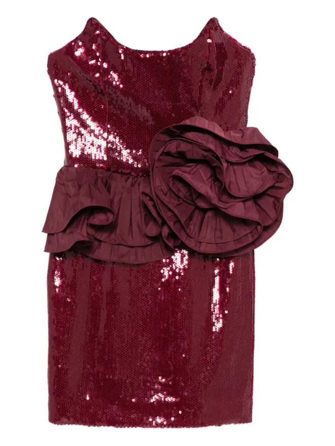 Rebecca Vallance Rebecca Vallance セクイン花モチーフ ミニドレスの商品画像