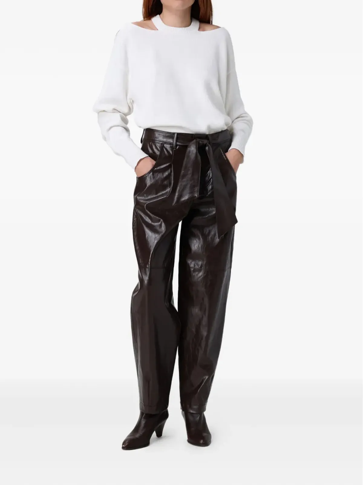 Federica Tosi cutout round-neck sweatshirt - White - 画像2