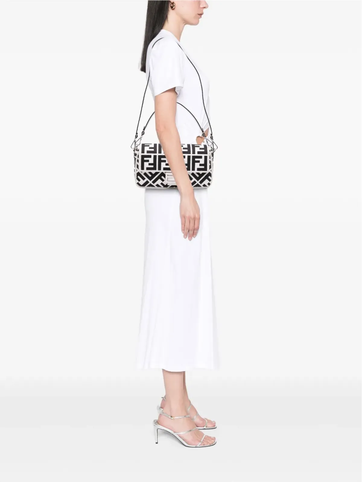 Fendi Pre-Owned Zucca刺繍キャンバス バゲットサッチェル - 画像2