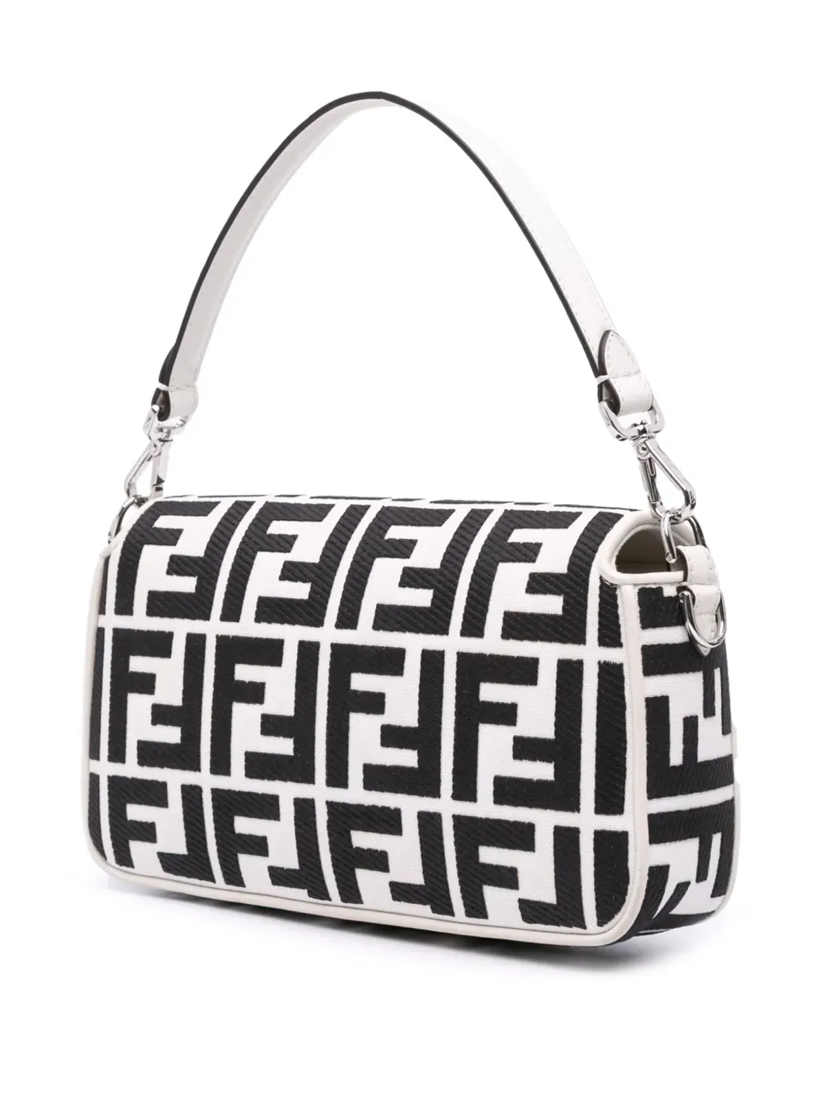 Fendi Pre-Owned Zucca刺繍キャンバス バゲットサッチェル - 画像3