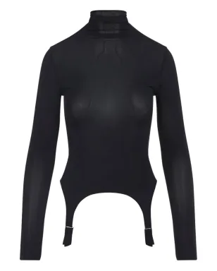 Jean Paul Gaultier ガーター付きハイネックトップ - サムネイル1