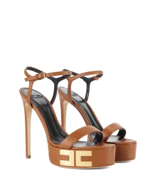 Elisabetta Franchi Vertigo プラットフォーム アンクルストラップ サンダル - ブラウン - サムネイル2