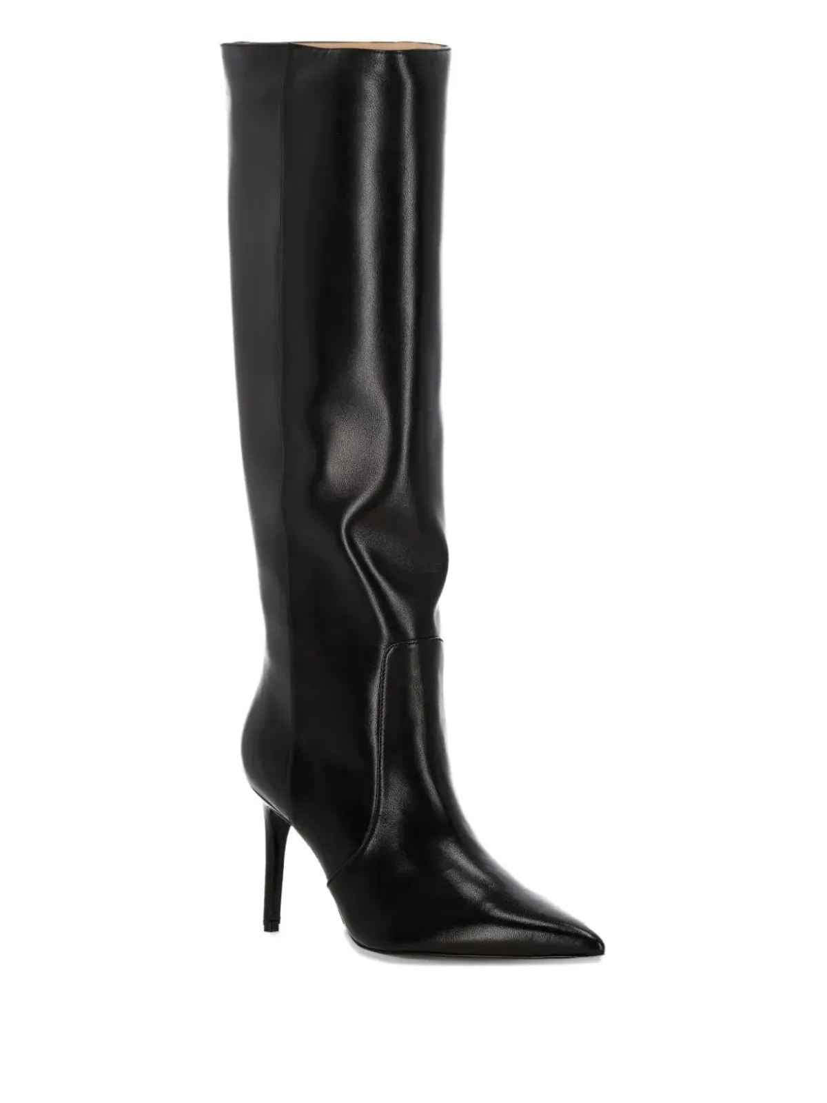 Stuart Weitzman レザー ポインテッドトゥ ニーハイブーツ - 画像2