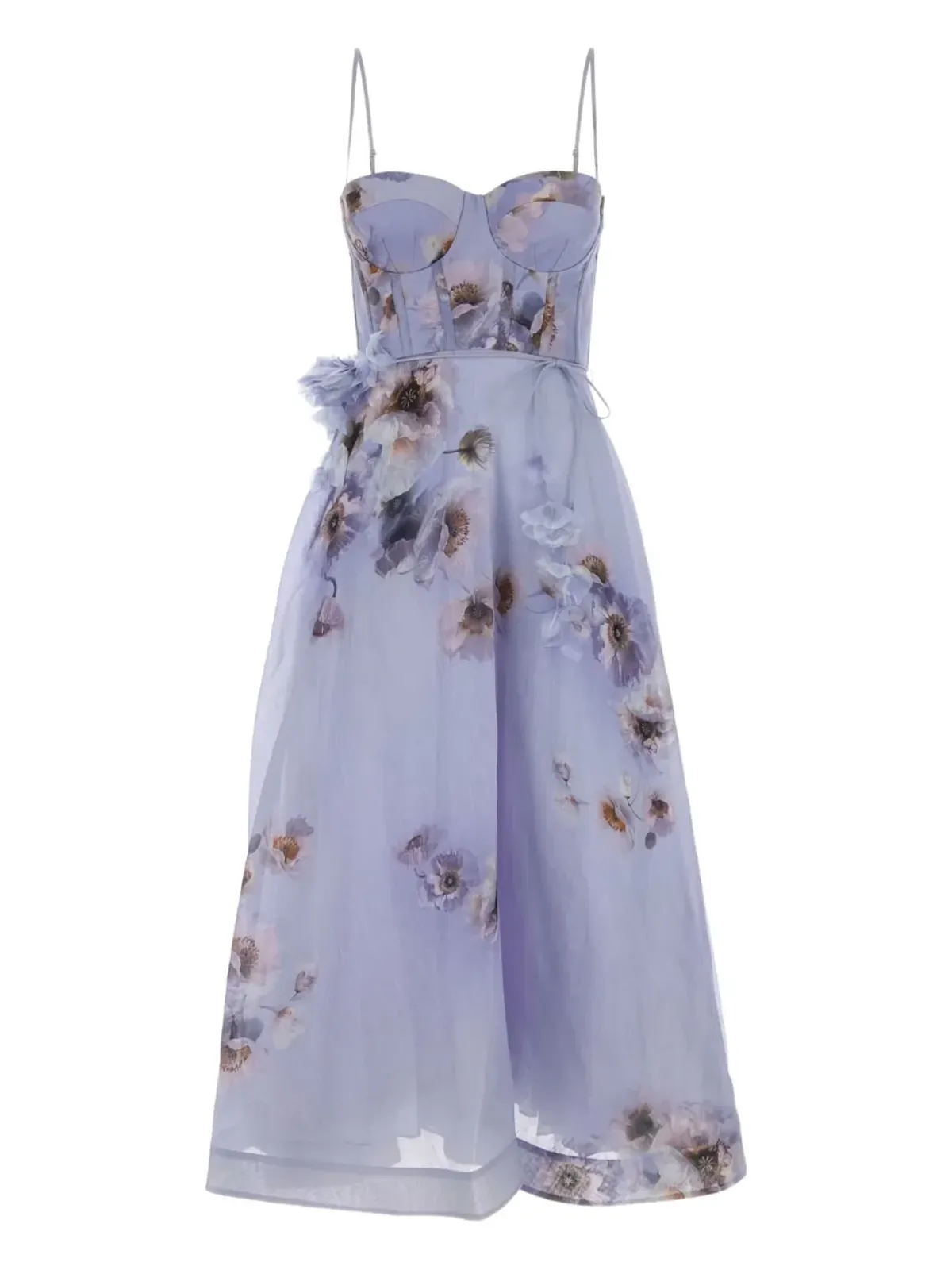 ZIMMERMANN Hypnotic Picnic floral-print midi dress - Purple - 画像1