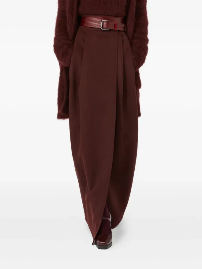 Max Mara Max Mara pleated wrap skirt - Redの商品画像