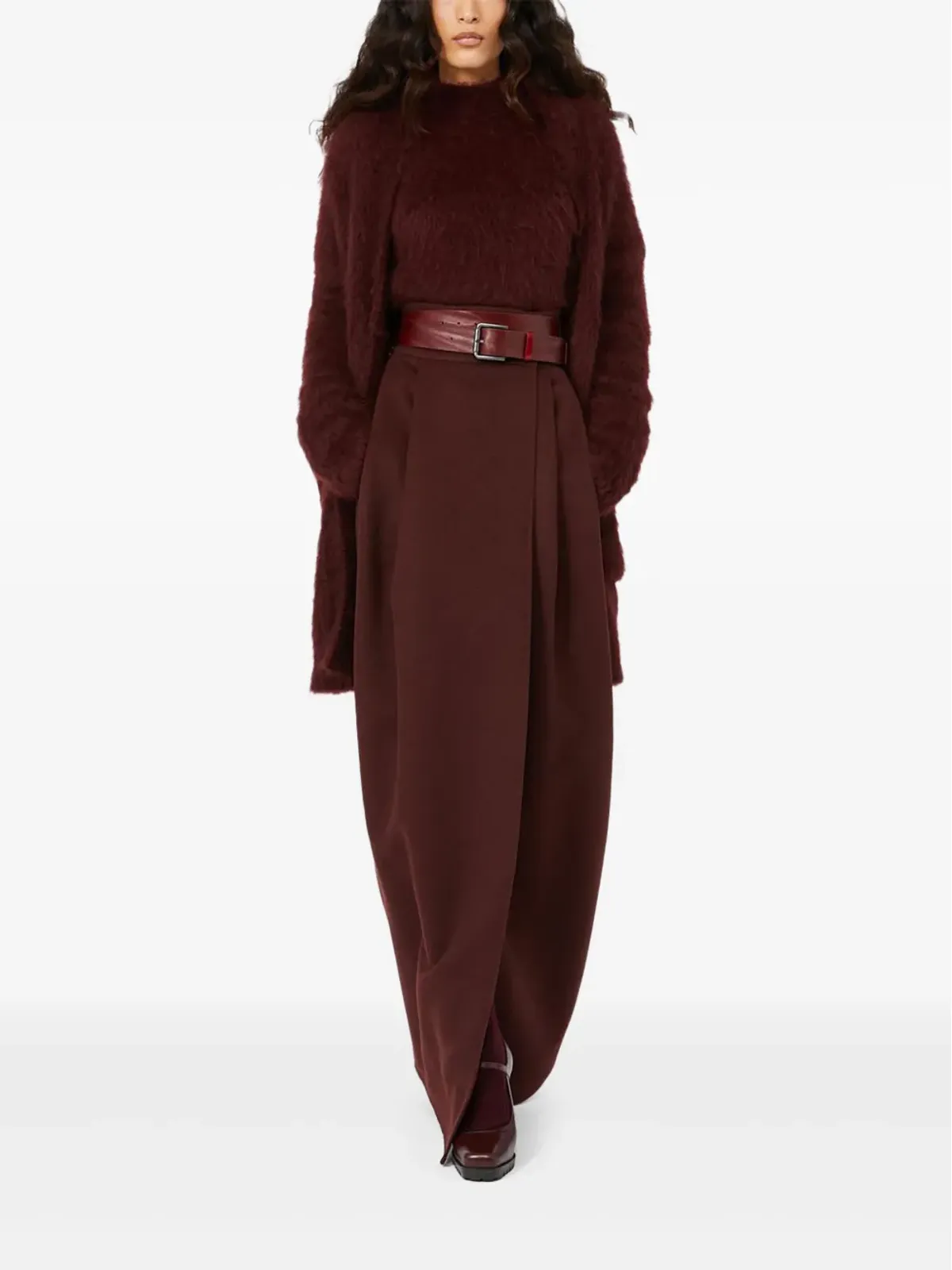 Max Mara pleated wrap skirt - Red - 画像2