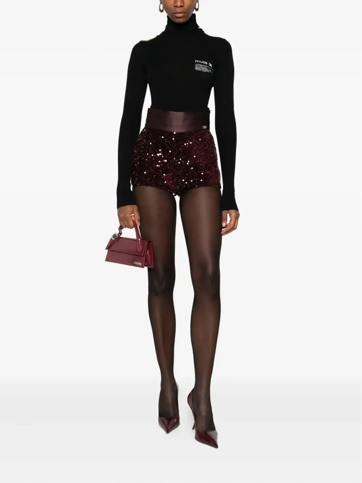 Elisabetta Franchi スパンコール付きショートパンツ - 画像2