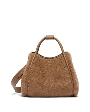 Max Mara シアリングレザー トリム ハンドバッグ - サムネイル4