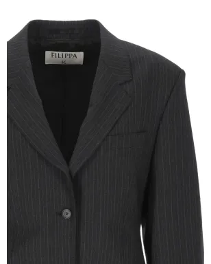 Filippa K ピンストライプ柄ボタン留めジャケット - サムネイル3