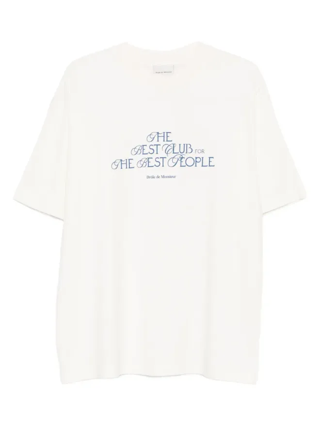 Drôle De Monsieur Drôle De Monsieur テキストプリント Tシャツ - Neutralsの商品画像