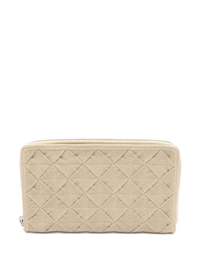 Bottega Veneta Pre-Owned Bottega Veneta Pre-Owned 2010s Intrecciato continental wallet - Neutralsの商品画像