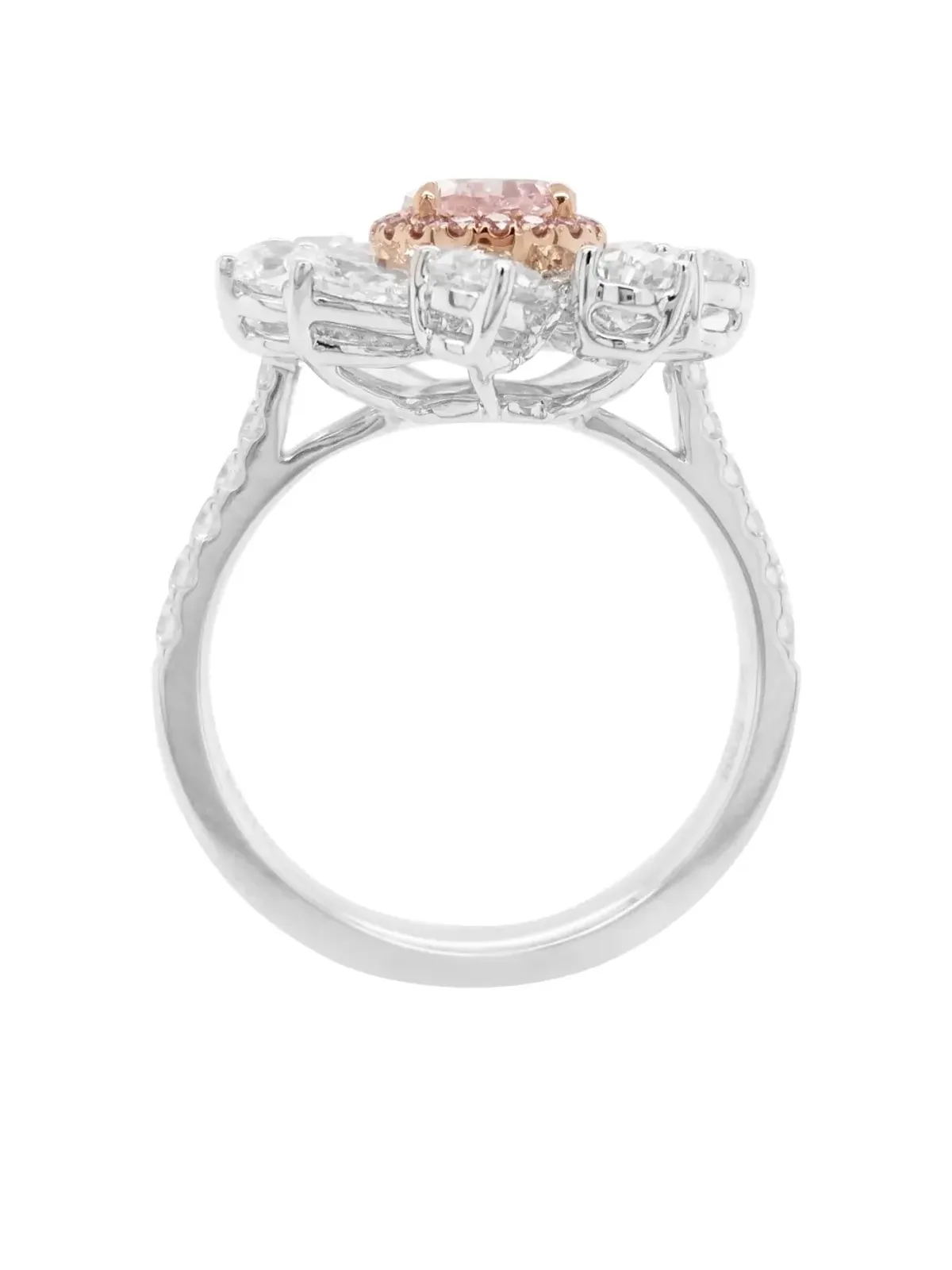 HYT Jewelry 18Kホワイトゴールドとローズゴールド ダイヤモンドリング - 画像5