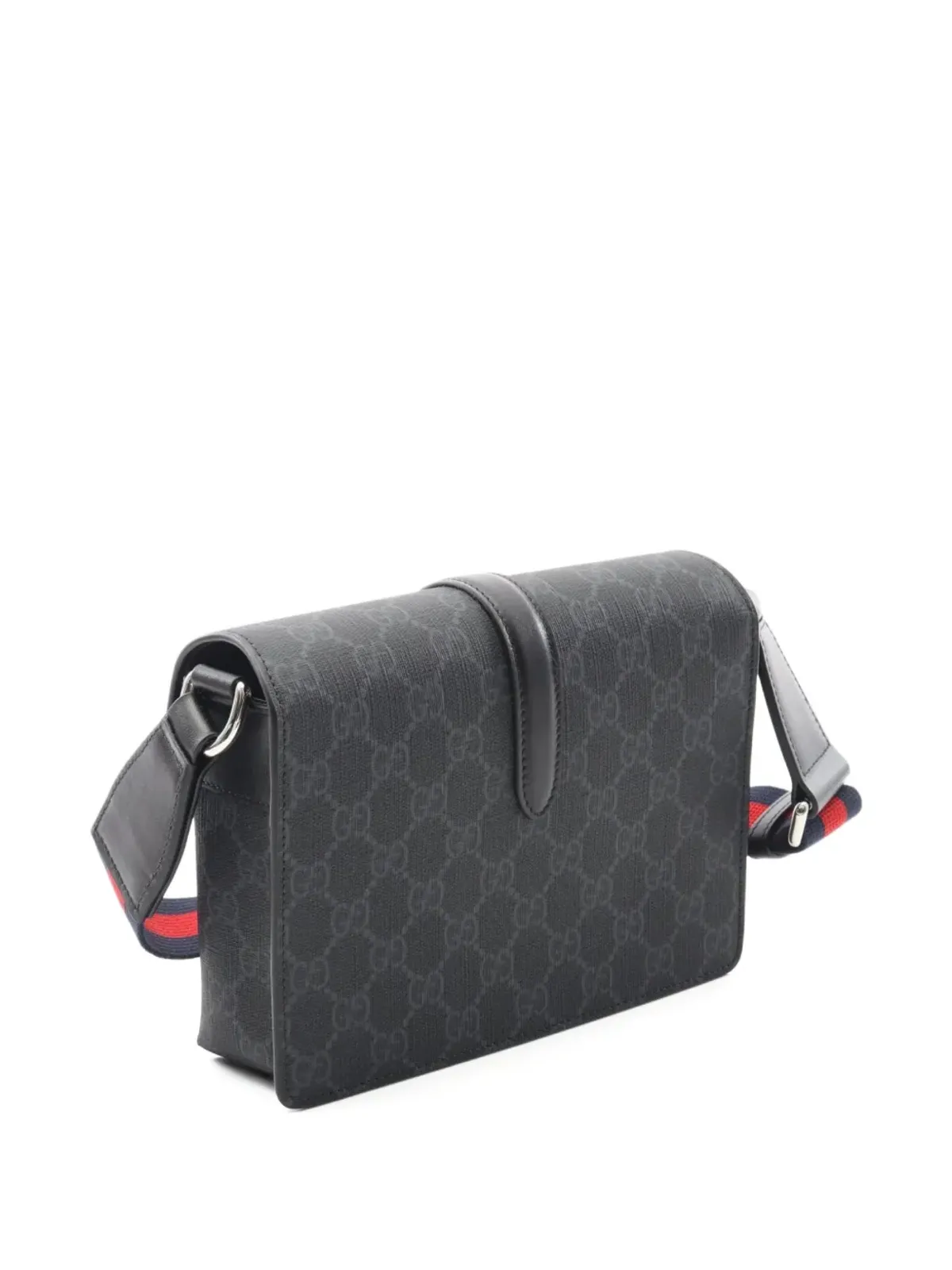 Gucci ビンテージ GGキャンバス メッセンジャーバッグ - ブラック - 画像2
