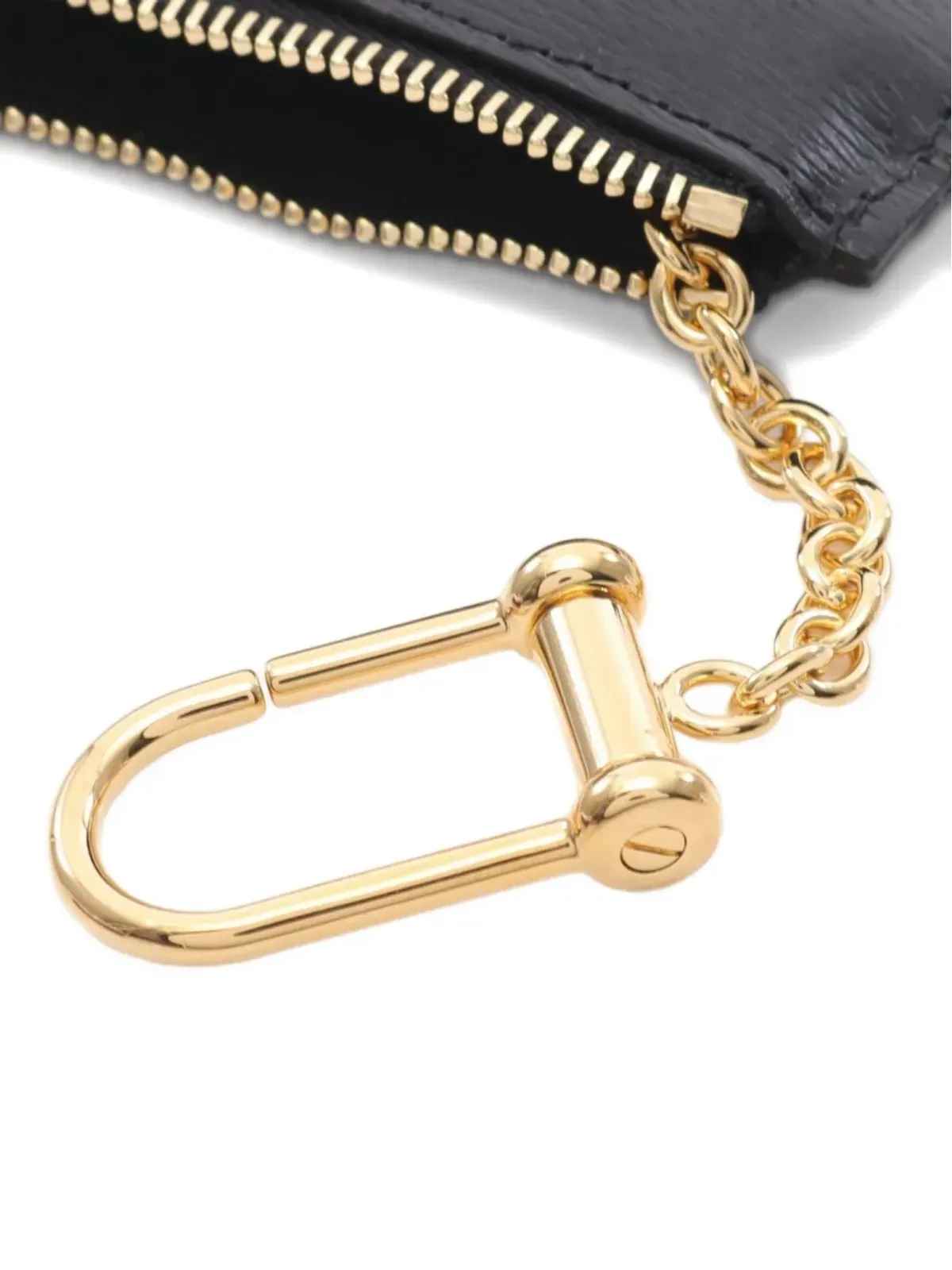 Gucci Pre-Owned 20s Script レザー ジップ コインウォレット - 画像3