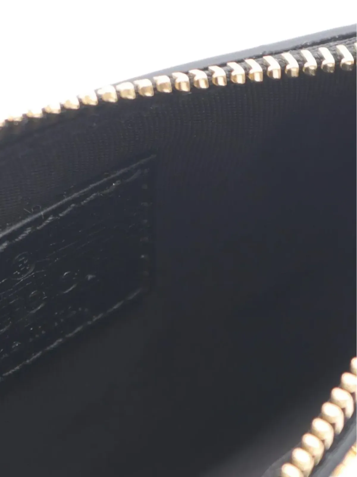 Gucci Pre-Owned 20s Script レザー ジップ コインウォレット - 画像4