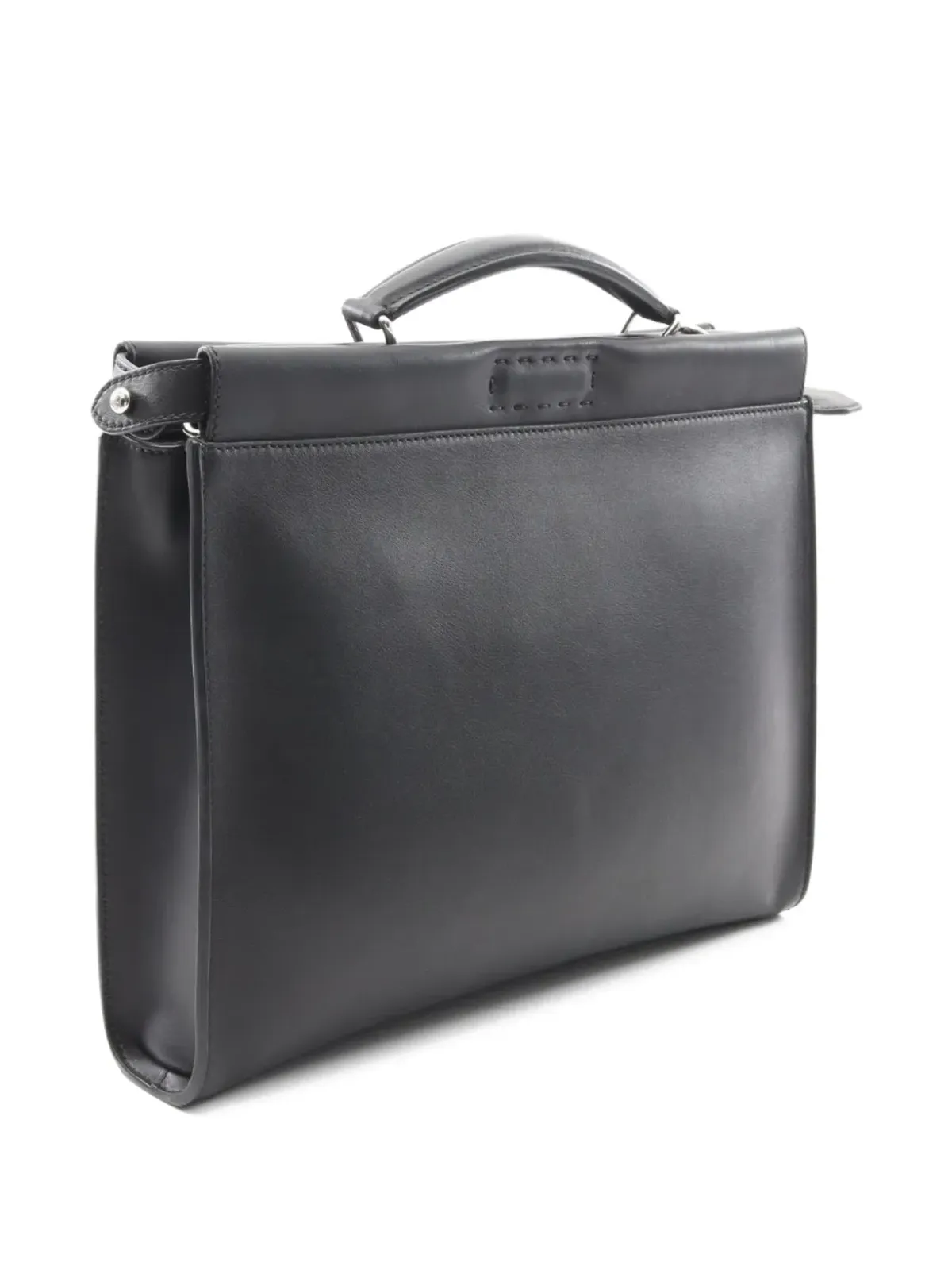 Fendi Pre-Owned 2010s ピークアブー レザー ブリーフケース バッグ - ブラック - 画像2