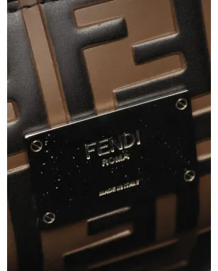 Fendi Pre-Owned 2010s ピークアブー レザー ブリーフケース バッグ - ブラック - サムネイル4