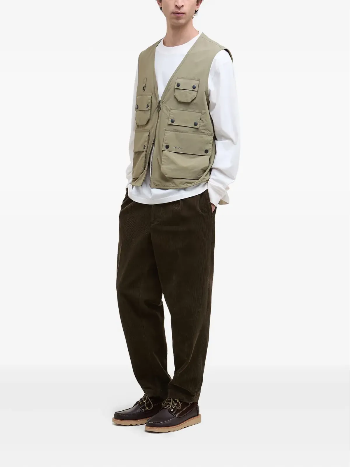 Barbour ユーティリティエディター ジップフロント ジレ - 画像2