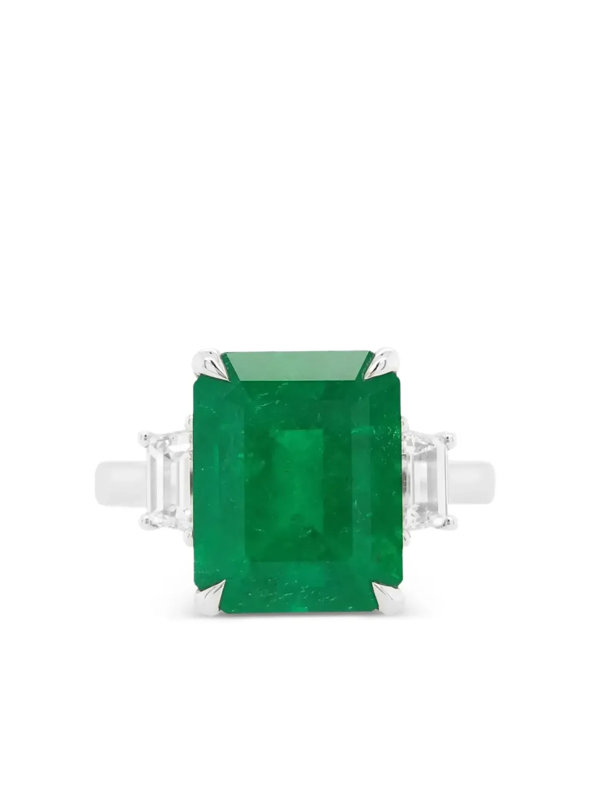 HYT Jewelry 18Kホワイトダイヤモンドとエメラルドのリング - 画像5