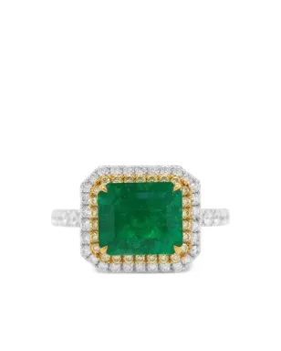 HYT Jewelry 18Kホワイト＆イエローゴールド エメラルド＆ダイヤモンドリング - サムネイル4
