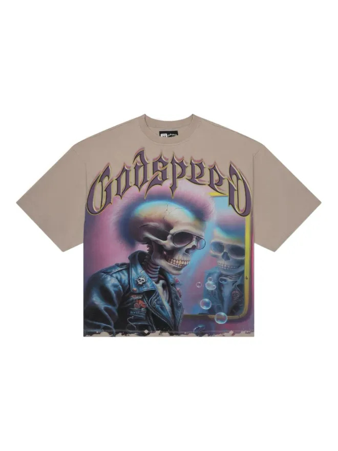GODSPEED GODSPEED マン・イン・ザ・ミラー グラフィックTシャツ - ブラウンの商品画像