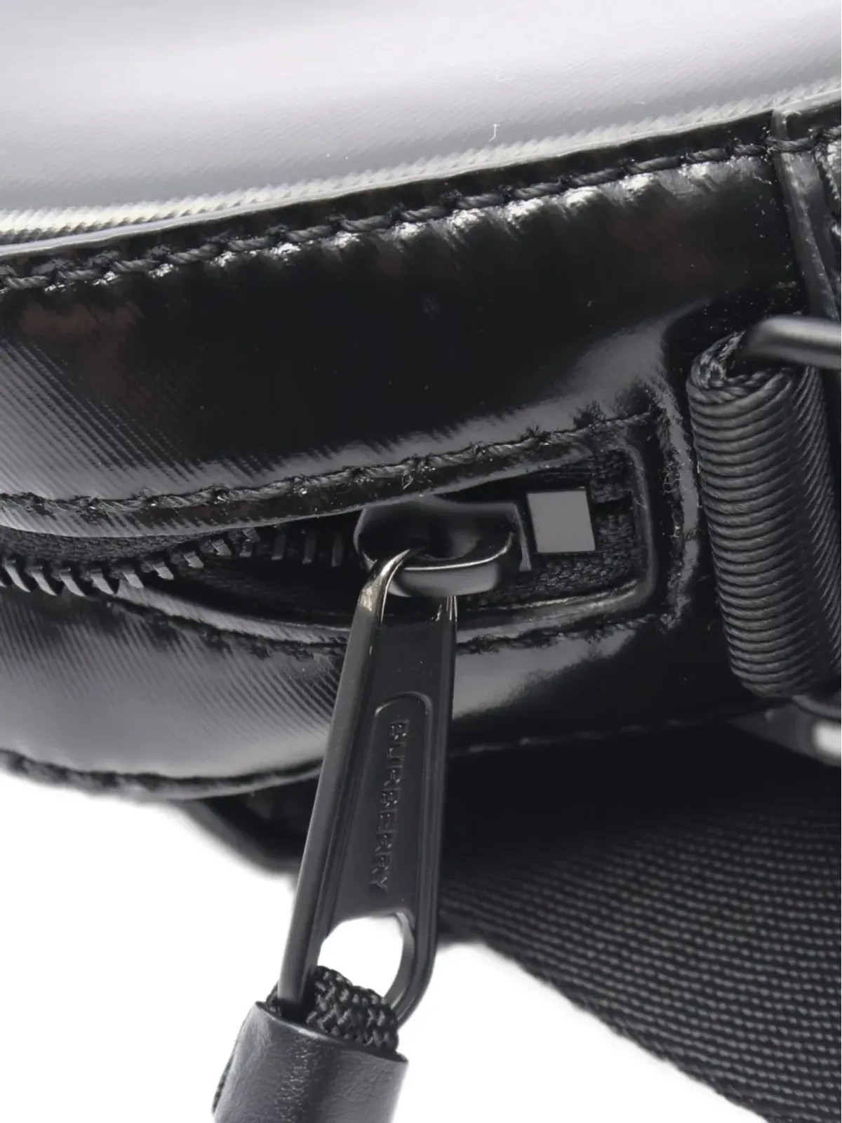 Burberry Pre-Owned Thornton ロゴストライプ コーテッドキャンバス クロスボディバッグ - ブラック - 画像3