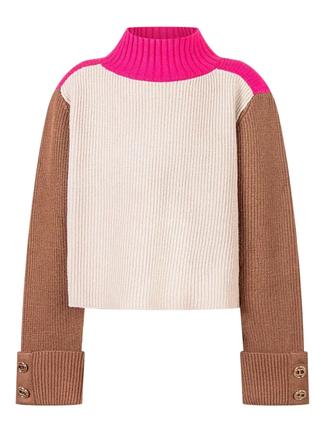 TWINSET Kids TWINSET Kids カラーブロック カフ付きセーターの商品画像