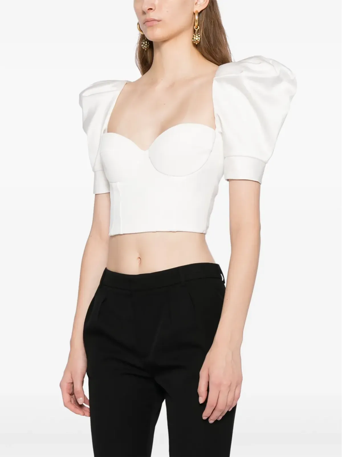 Elisabetta Franchi クレープサテンのトップス - 画像3