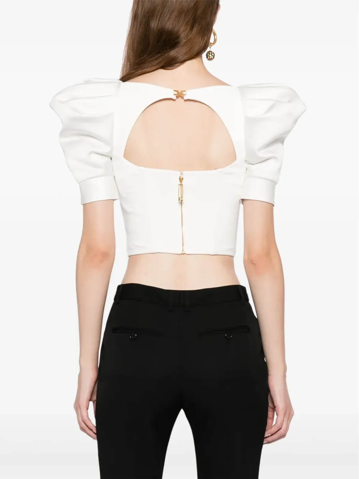 Elisabetta Franchi クレープサテンのトップス - 画像4
