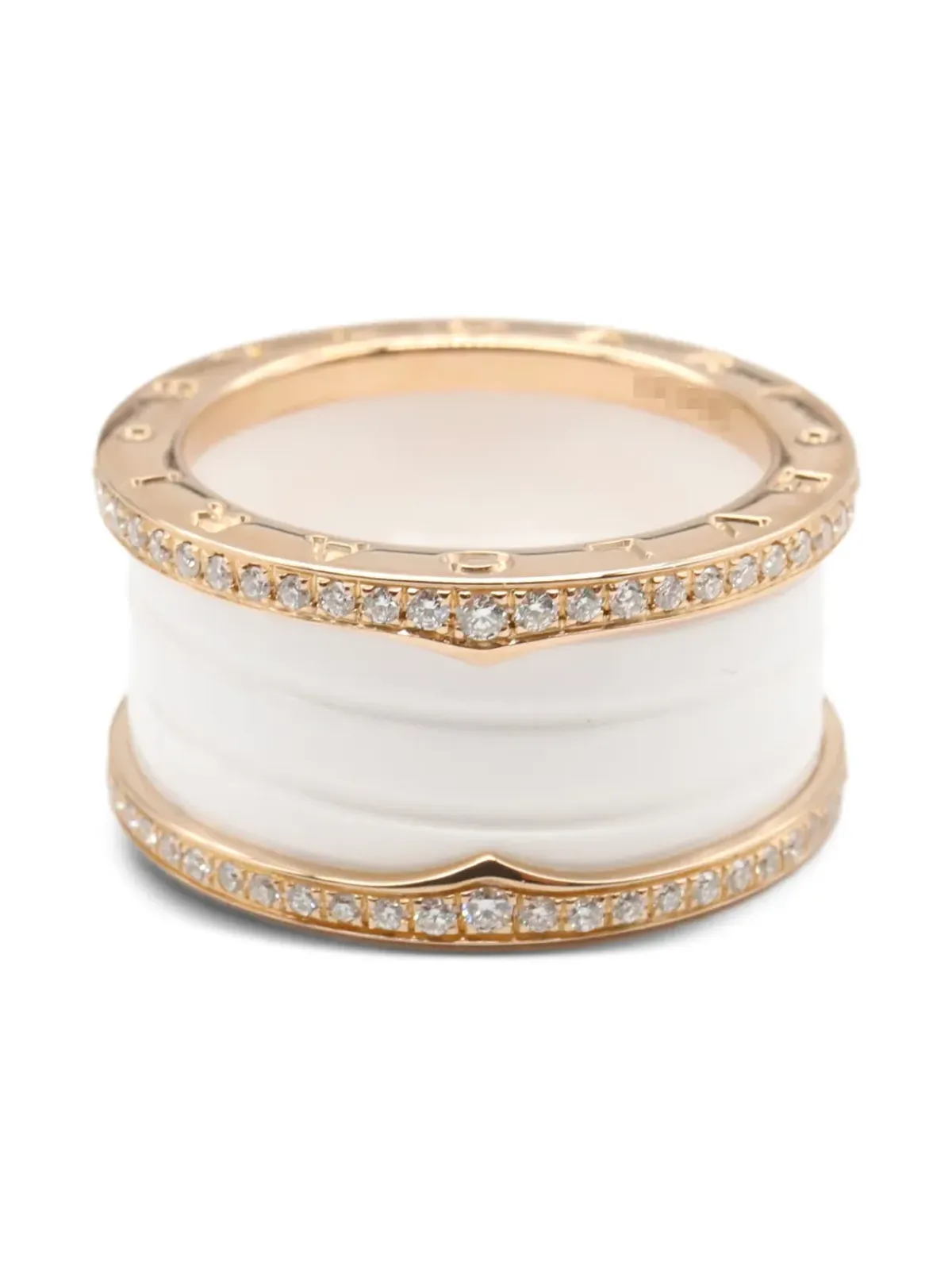 Bvlgari Pre-Owned 2010s 18K Rose Gold B-zero1 diamond ring - 画像3
