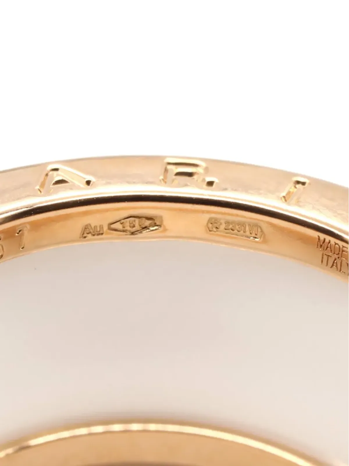 Bvlgari Pre-Owned 2010s 18K Rose Gold B-zero1 diamond ring - 画像4