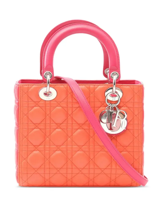 Christian Dior Pre-Owned Christian Dior Vintage レディ ディオール 2ウェイ ハンドバッグ - オレンジの商品画像