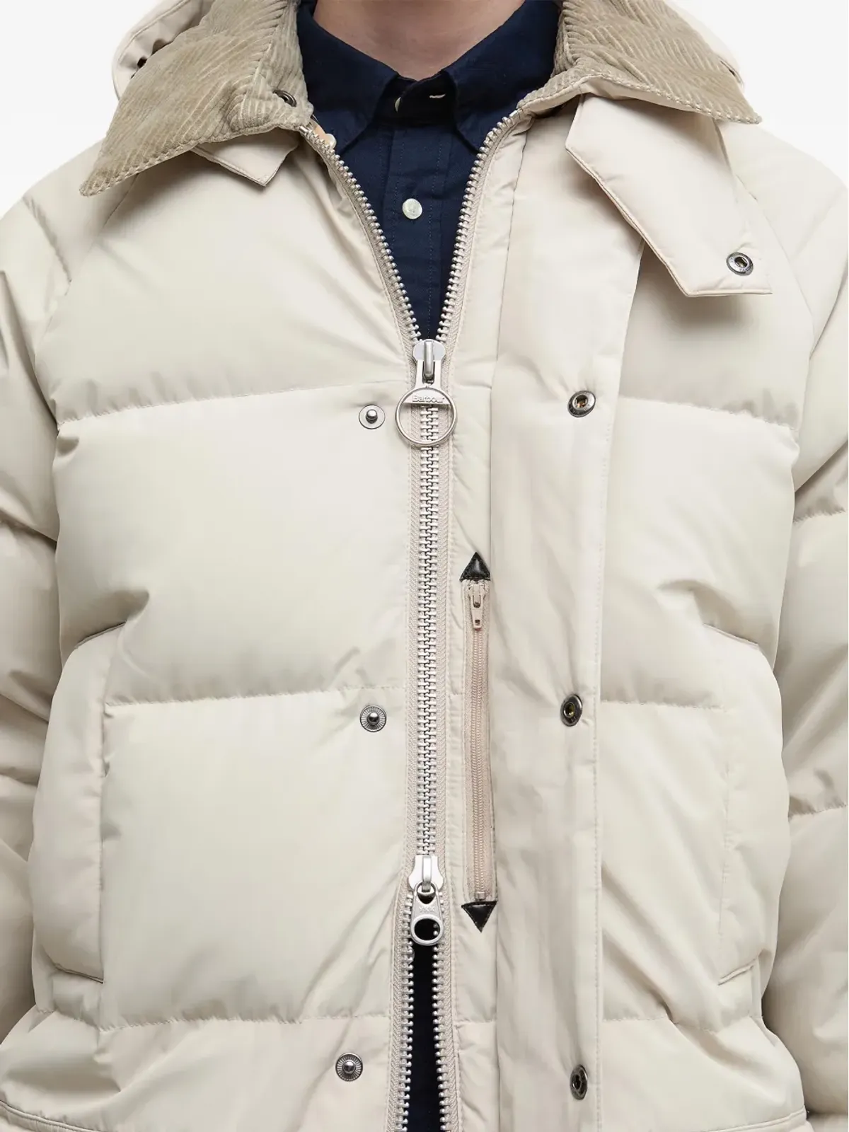Barbour Beaufort キルテッド コーデュロイカラー ジャケット - 画像5