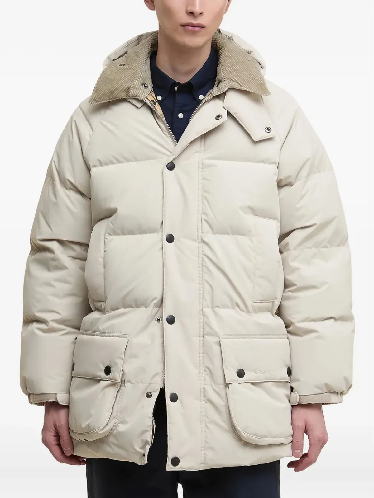 Barbour Beaufort キルテッド コーデュロイカラー ジャケット - 画像3