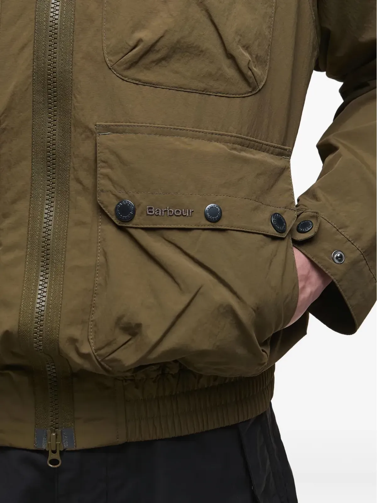 Barbour フライトベーダル フード付きジャケット - 画像4