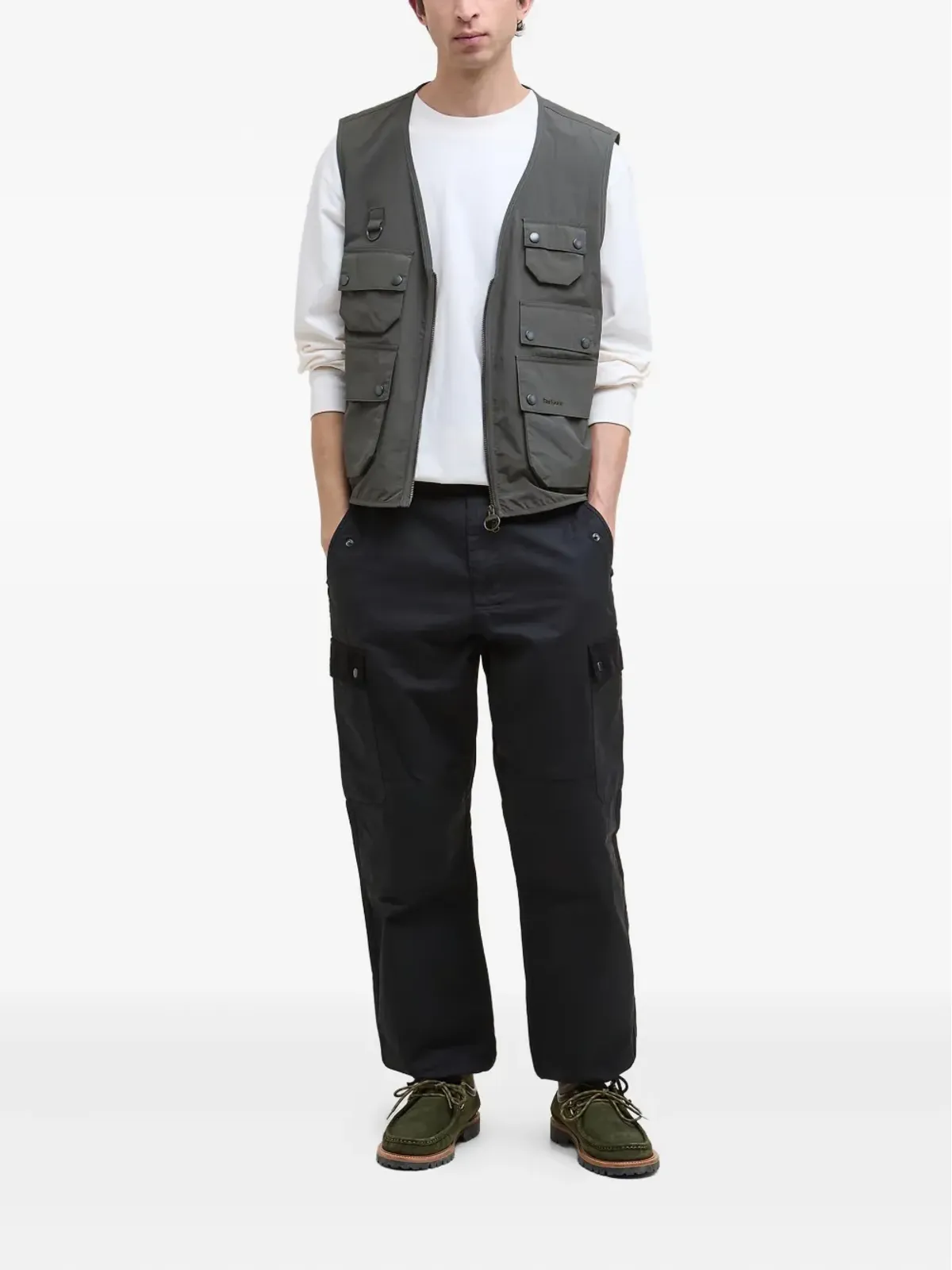 Barbour ユーティリティエディター マルチポケット ジレ - 画像2