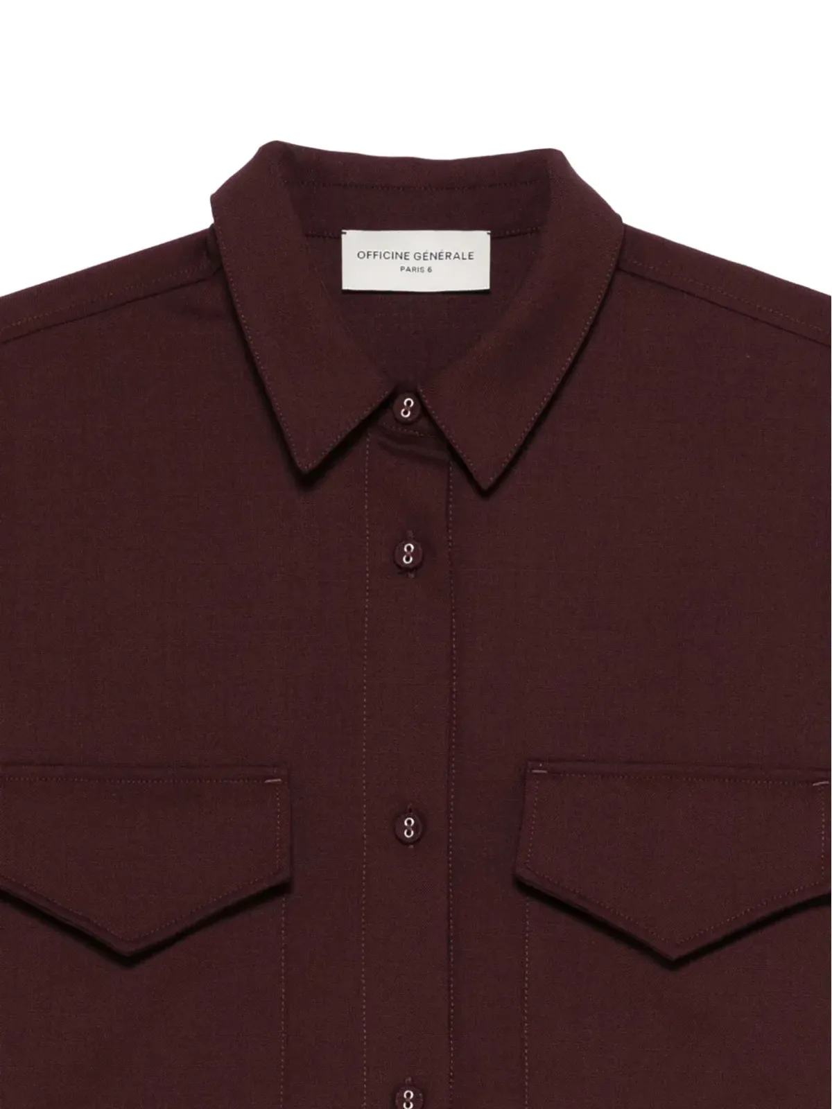 Officine Generale ダブルポケットボタンダウンシャツ - 画像3